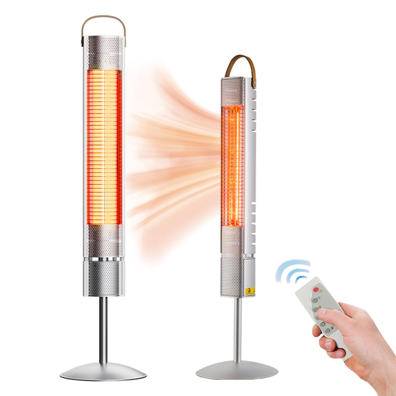 Amazon | 電気ストーブ ハロゲンヒーター 屋内/屋外 自立型 電気