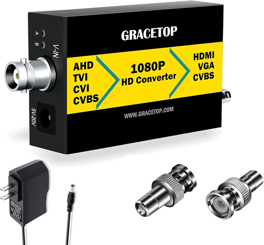 Amazon | AHD to HDMIビデオコンバーター 4-in-1コンポジットCVBS TVI