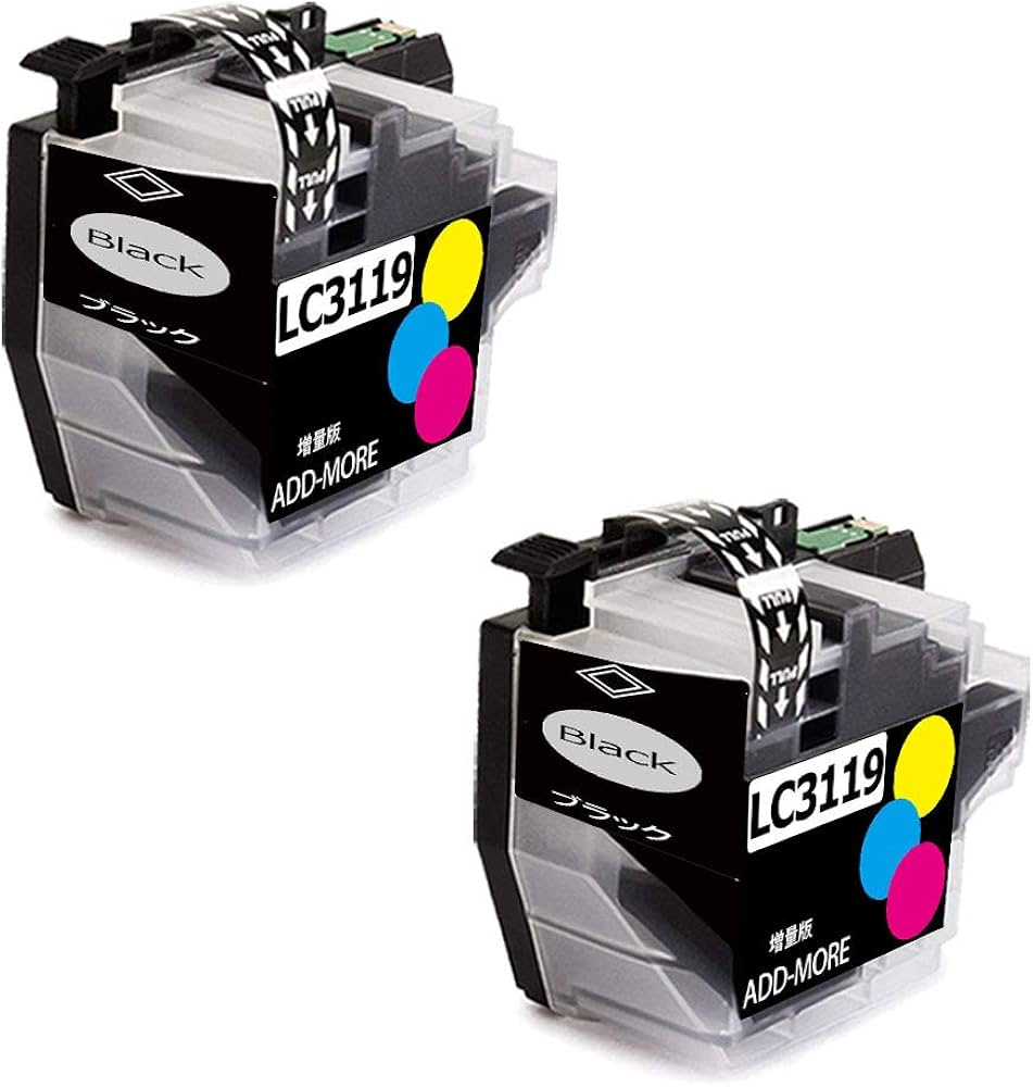 Amazon.co.jp: ブラザー用LC3119 LC3119BK 互換インクカートリッジ
