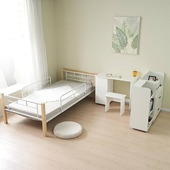 Amazon.co.jp: 【高さ130cm】 ロフトベッド パイプベッド シングル 耐