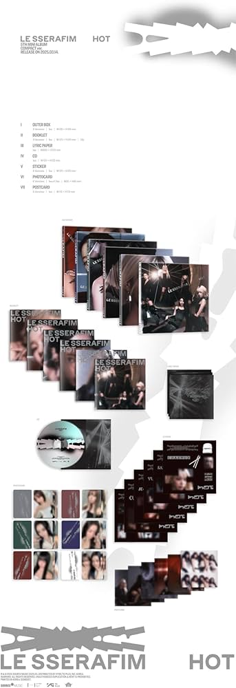 Amazon.com: LE SSERAFIM - 5th Mini Album [HOT] Compact Huh Yunjin