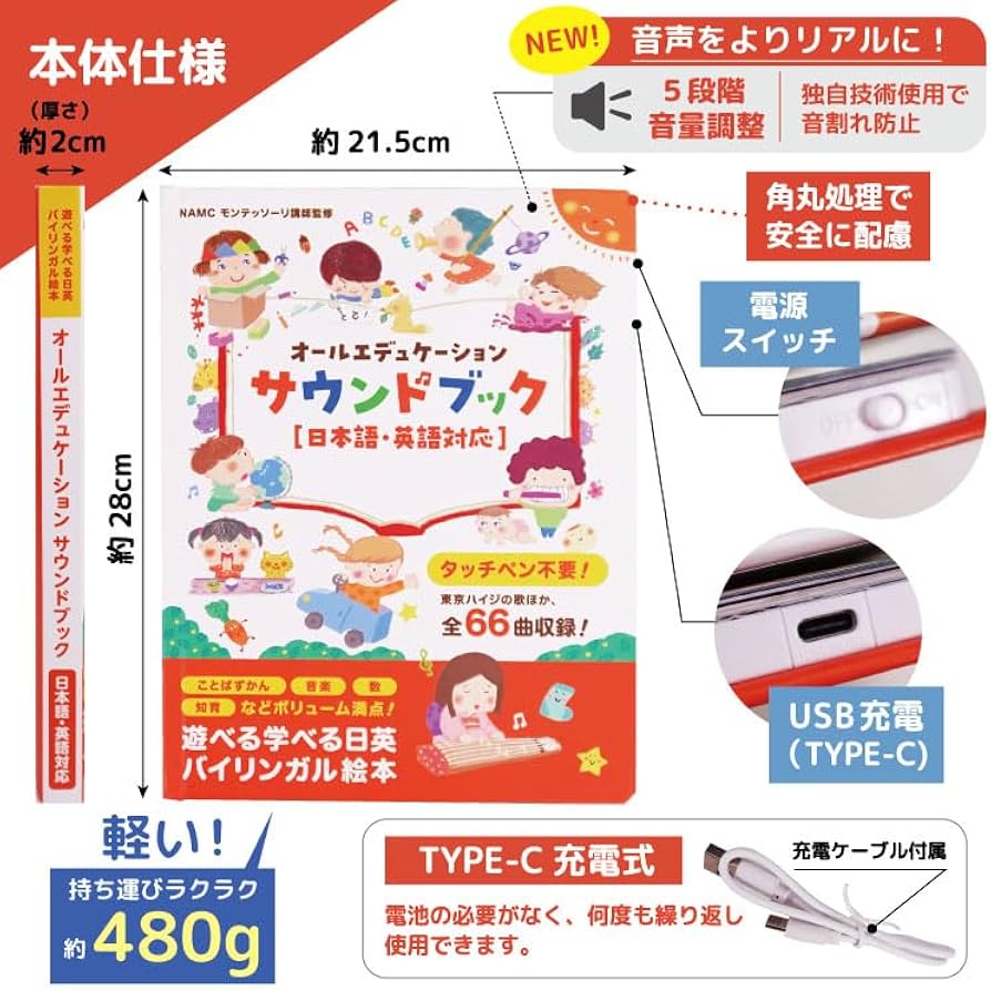 Amazon.co.jp: 【モンテソーリ講師監修】 第3版 タッチペン不要?! 音