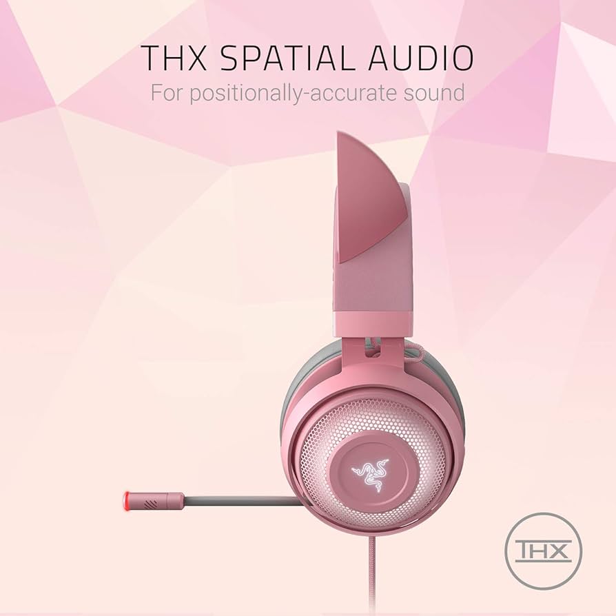 Amazon.co.jp: Razer Kraken Kitty Quartz Pink ゲーミングヘッド
