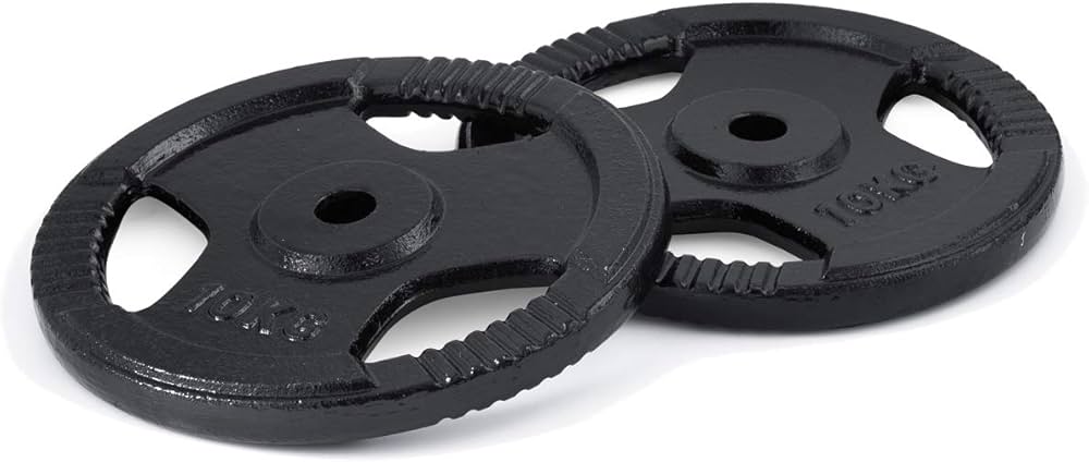 Amazon | FIELDOOR 10kg ダンベル バーベル 穴開きプレート 2枚セット