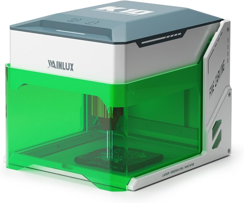 Amazon | WAINLUX K10 5Wレーザー彫刻機、小型密閉型ビジュアル