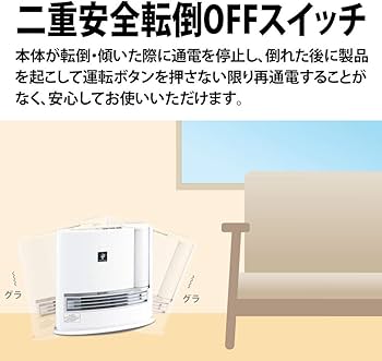 Amazon | シャープ 加湿 セラミックファンヒーター 暖房 6(8)畳/加湿