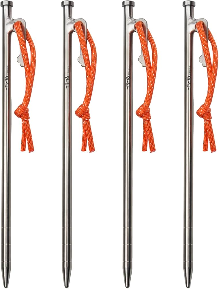 Amazon.co.jp: TiTo チタンペグ 24・30・35・40CM チタン合金 テントペ