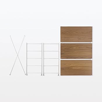 Amazon｜無印良品 ステンレスユニットシェルフ ウォールナット材棚