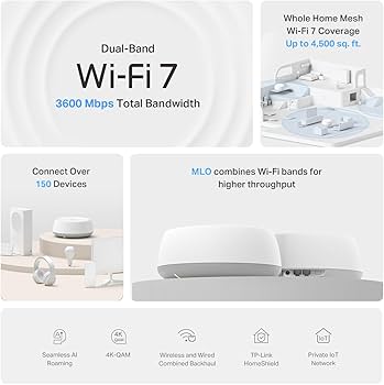 Amazon.com: TP-Link Deco 7 BE23 Dual-Band BE3600 WiFi 7 Mesh Wi-Fi