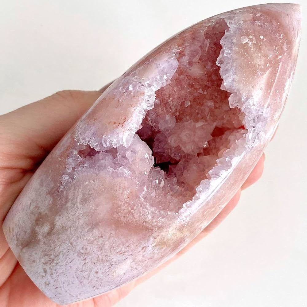 Amazon.co.jp: 特価 美しい ピンクアメジスト 原石 フレーム 約402g