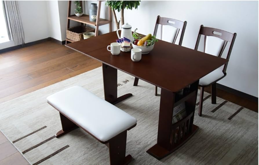 Amazon｜伸長式 ダイニングセット ダイニングテーブルセット 4人掛け
