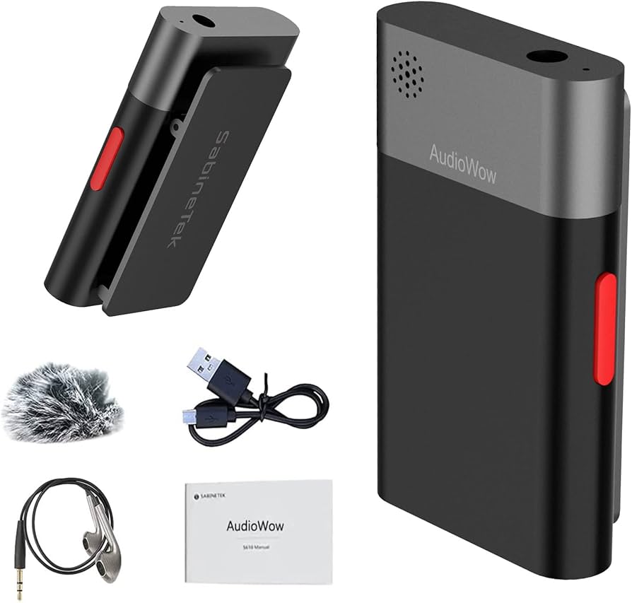 Amazon | SabineTek Audiowow超小型ワイヤレスマイク Bluetoothで
