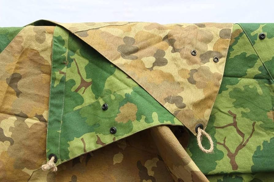 Amazon | テントシート 米軍旧式モデル ミッチェルパターン 迷彩柄 NAM