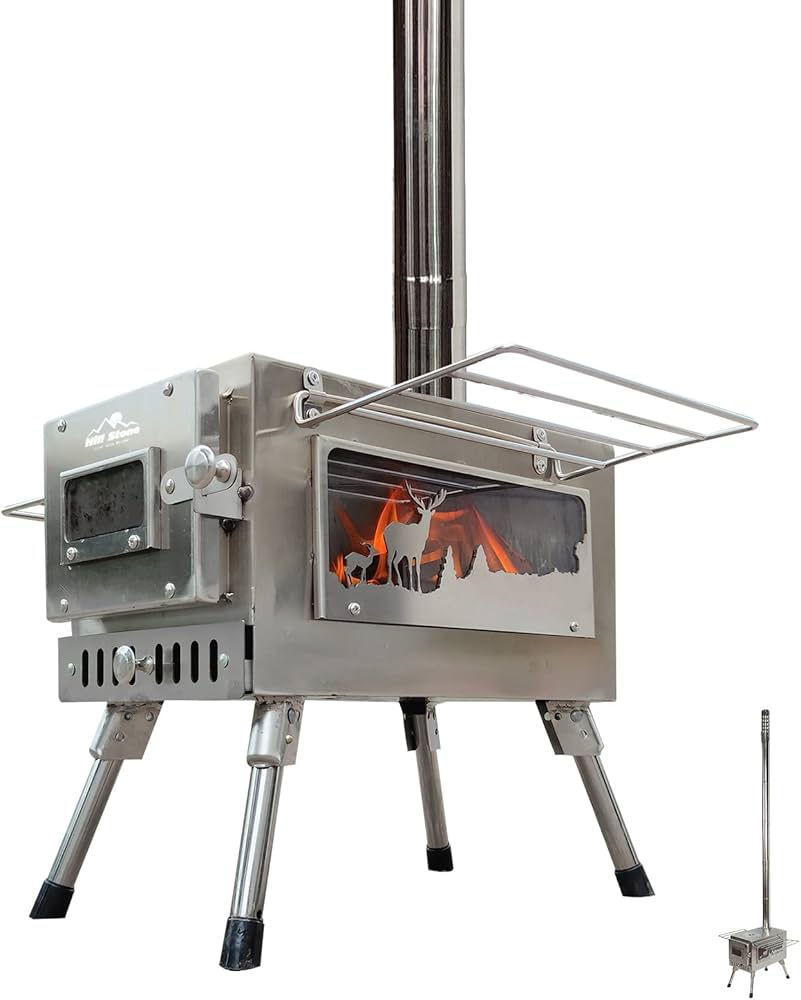 Amazon.co.jp: kaitou 薪ストーブ キャンプ 煙突 折りたたみ 調理器具