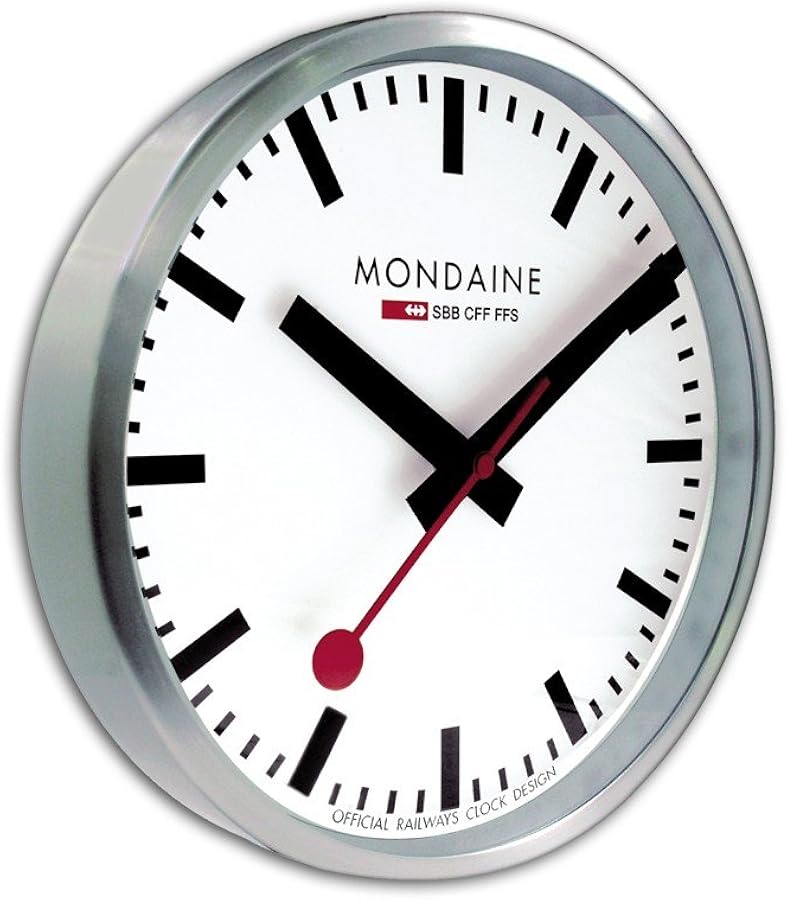 Amazon.com: Mondaine A995.Clock.16SBB SBB Metal Wall Clock : Home