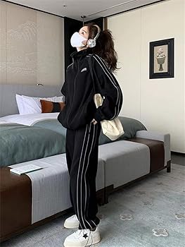 Amazon.co.jp: [KTNCFD] 韓国風 セットアップ スポーツウェア ジャージ