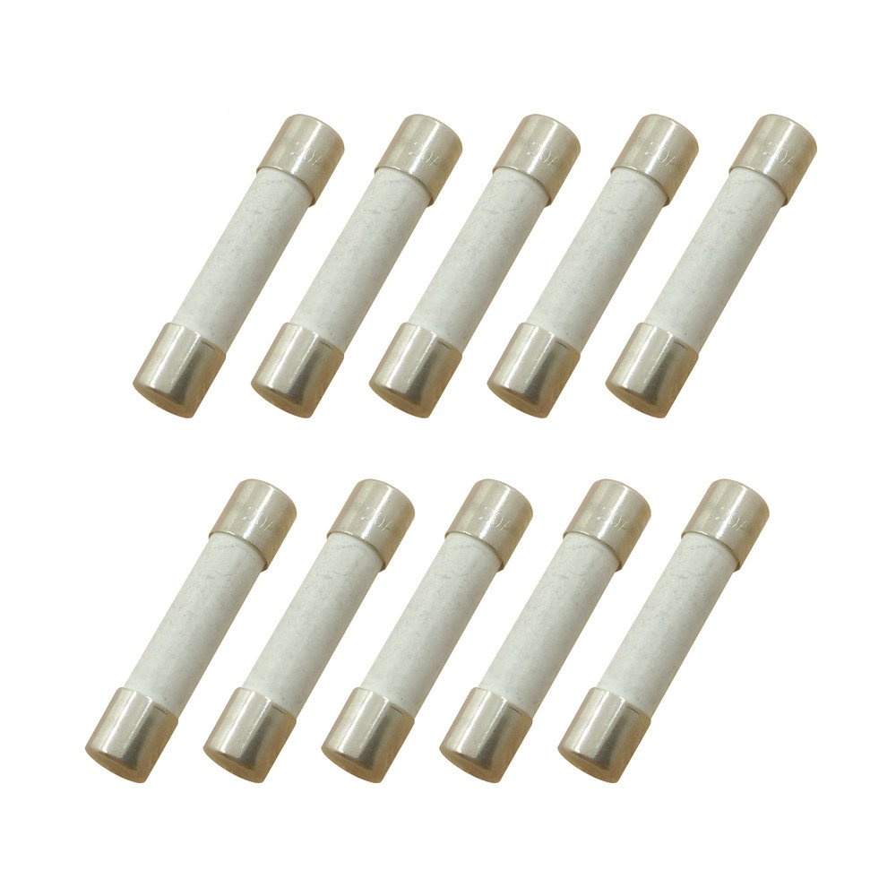 YOLISTIC (Pack of 10) 20 Amp Slow-Blow Time Delay Fuse Ceramic