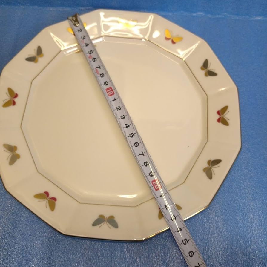 Amazon.co.jp: 山加製陶 HANAE MORI 森英恵 金彩蝶柄 プレート 皿