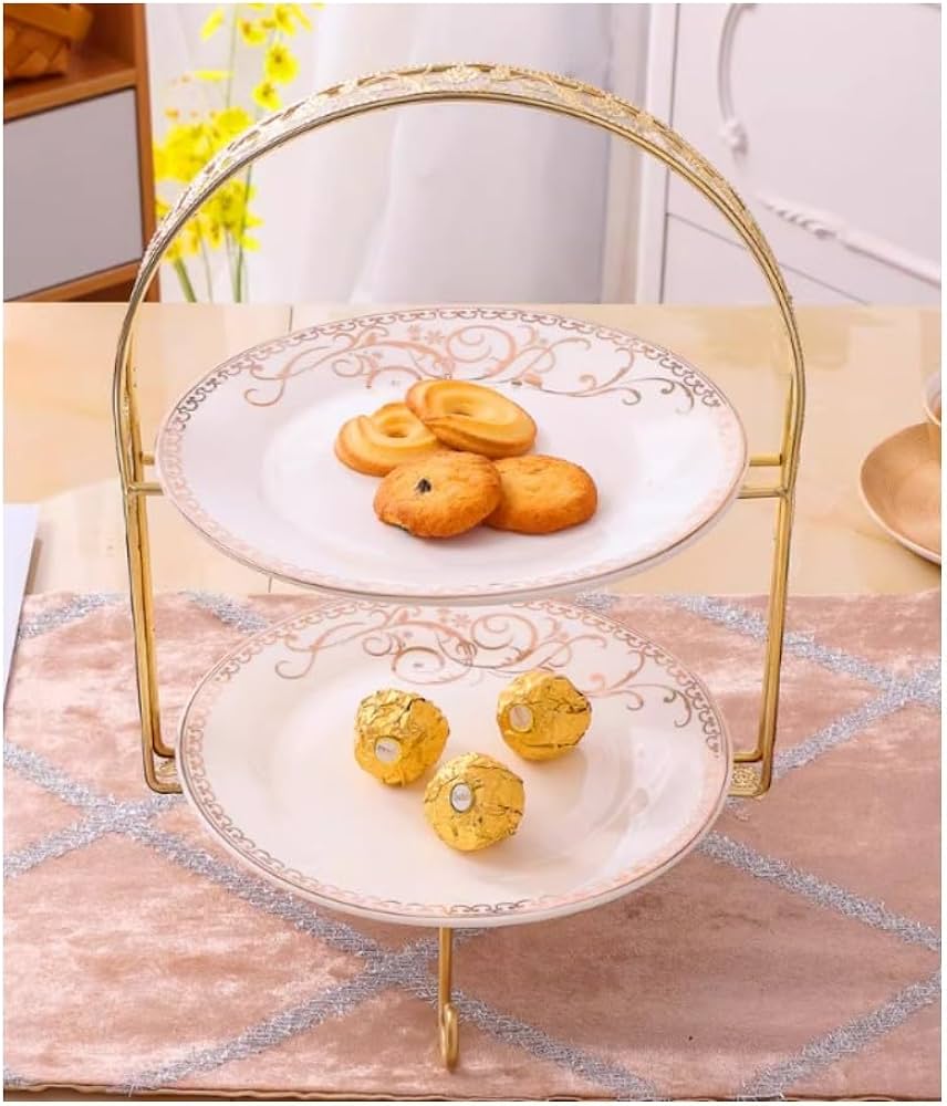 Amazon｜KCNNアフタヌーンティー ケーキスタンド 2段 デザートプレート