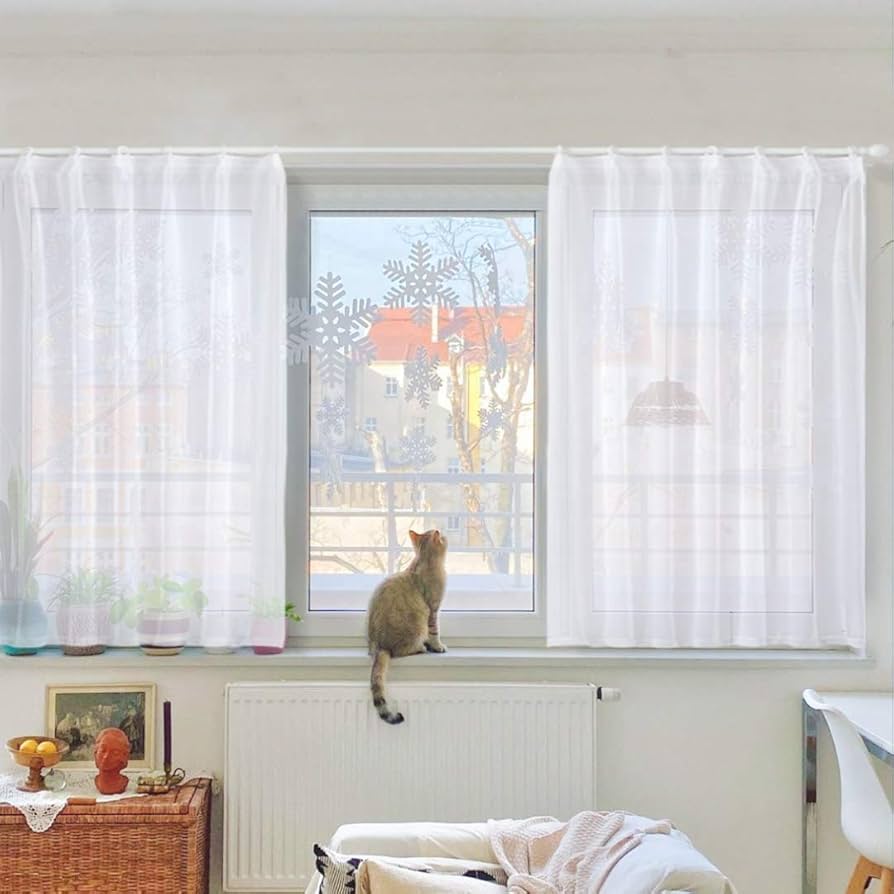 Amazon｜Topfinel レースカーテン おしゃれ 無地 2枚組 幅100cmx丈