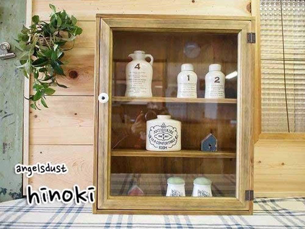 Amazon.co.jp: キャビネット 片開き扉 アンティークブラウン