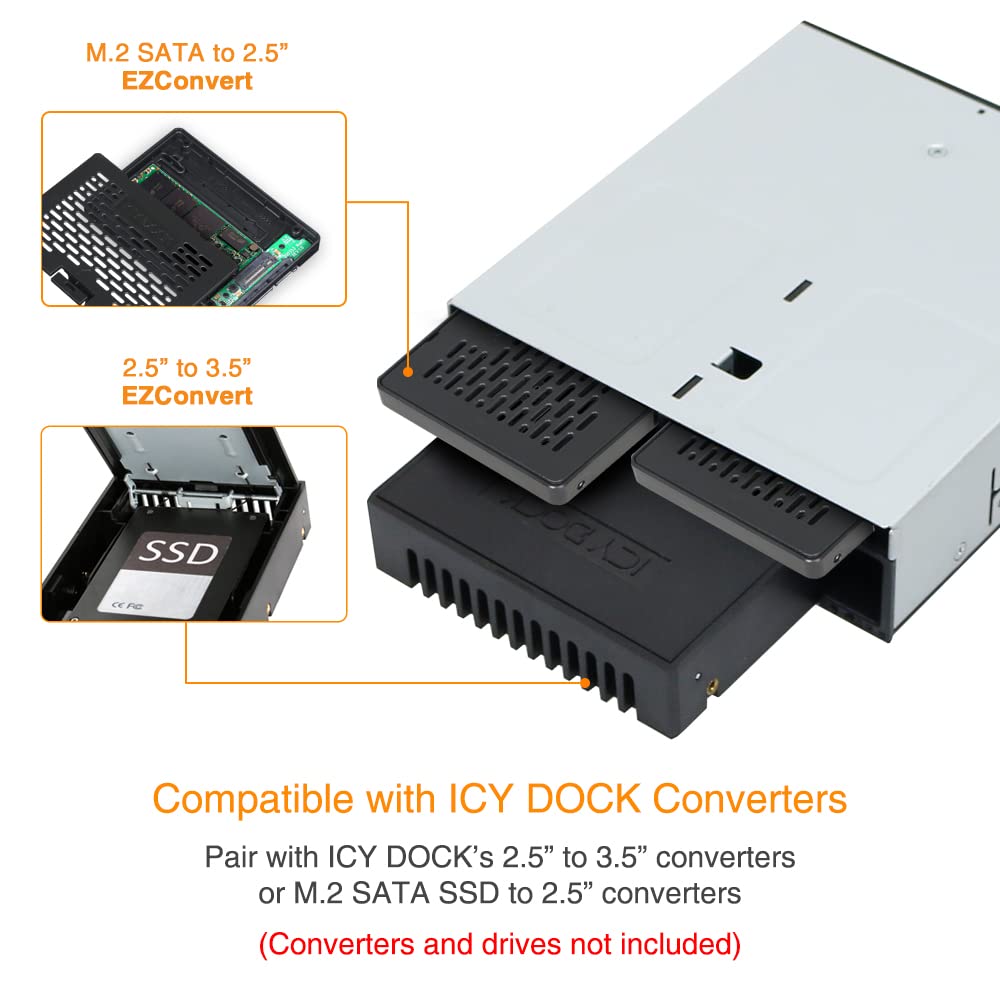 Amazon.co.jp: ICY DOCK 3ベイ 2 x 2.5インチ & 1 x 3.5インチ SATA