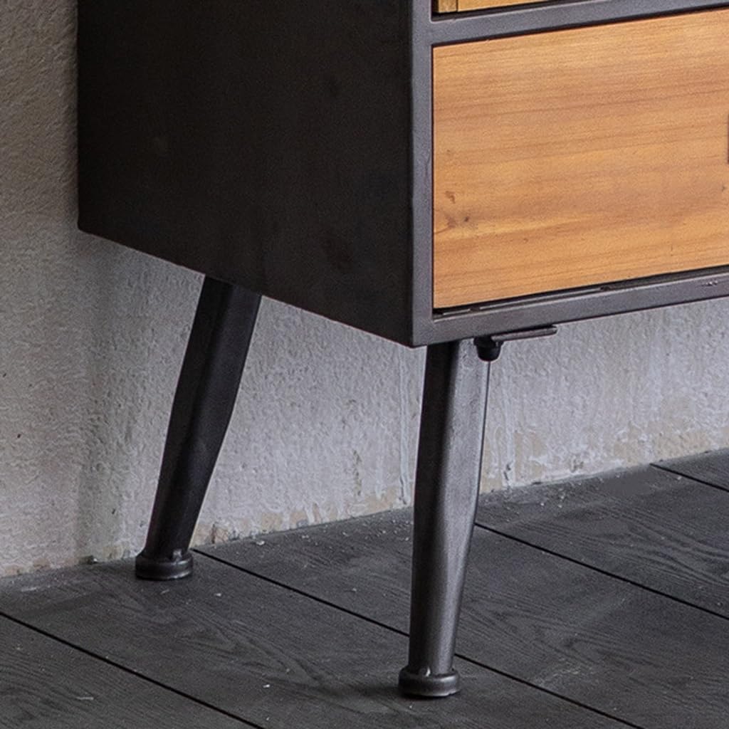 Amazon.co.jp: サイドボード インダストリアルスタイル無垢材鉄背の