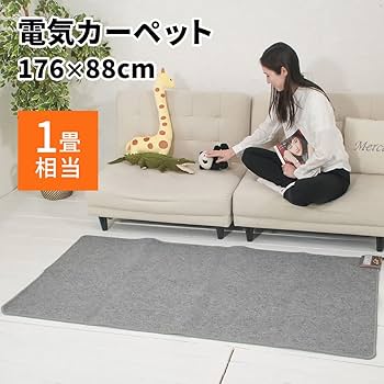 Amazon | MORITA 電気カーペット 約176×88cm (1畳相当) TMC-100 グレー