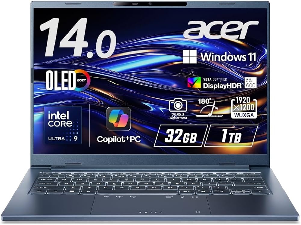Amazon.co.jp: Acer Swift Go 14 AI インテル Core Ultra 9 OLED 光沢