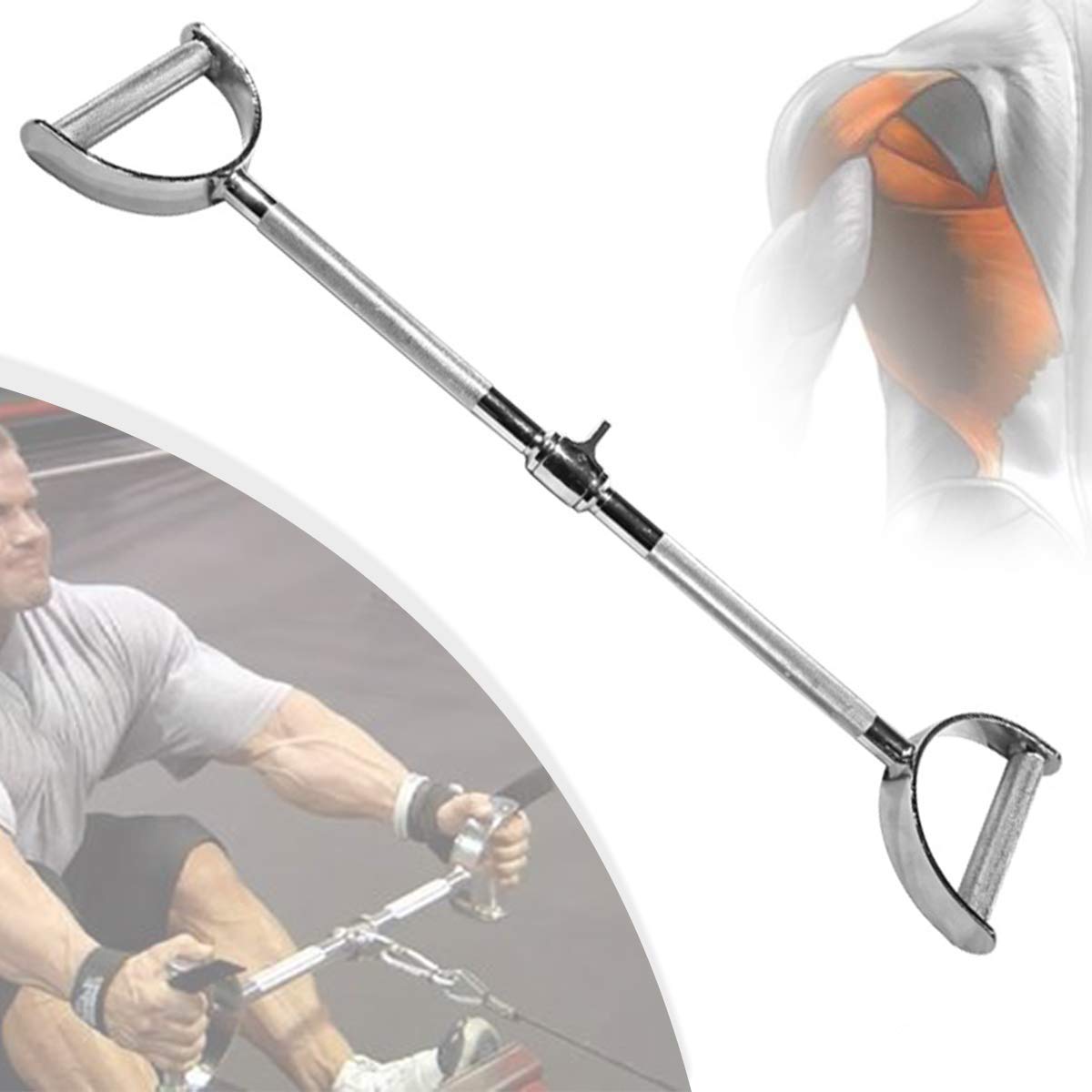 Amazon | ラットプルバーストレートフーフグリップ、パラレルLATバー