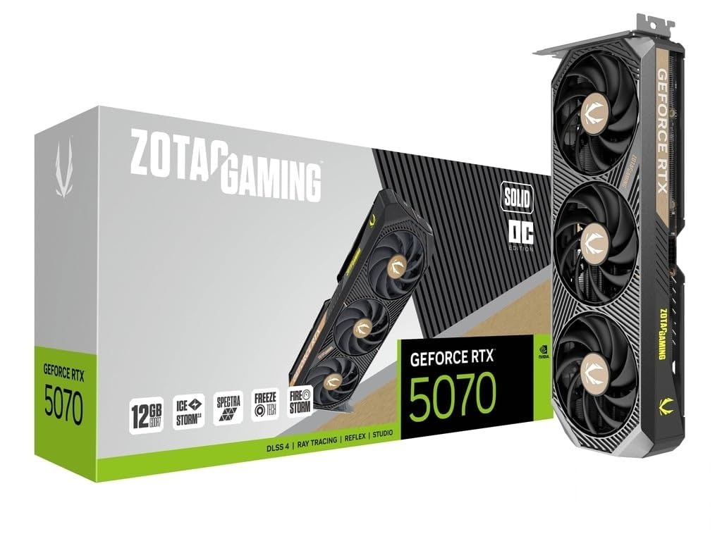 Amazon | ZOTAC GAMING GeForce RTX 5070 SOLID OC 12GB GDDR7
