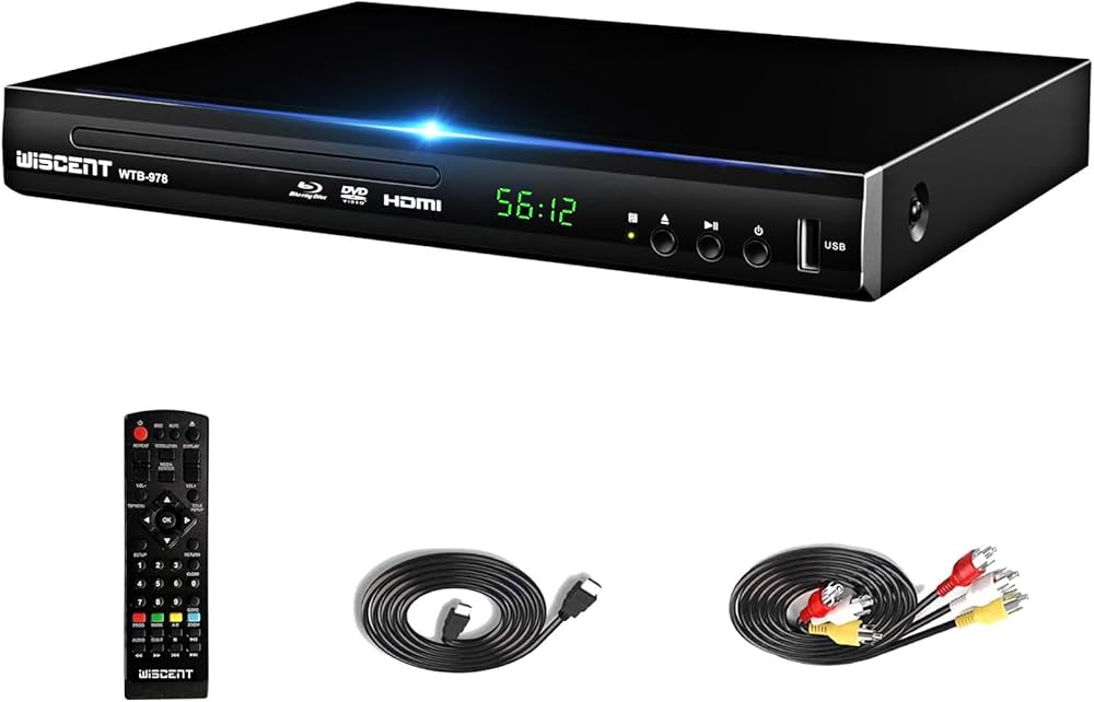 WISCENT WTB-978 Blu Ray DVD Player, Full HD 1080p Home Theater