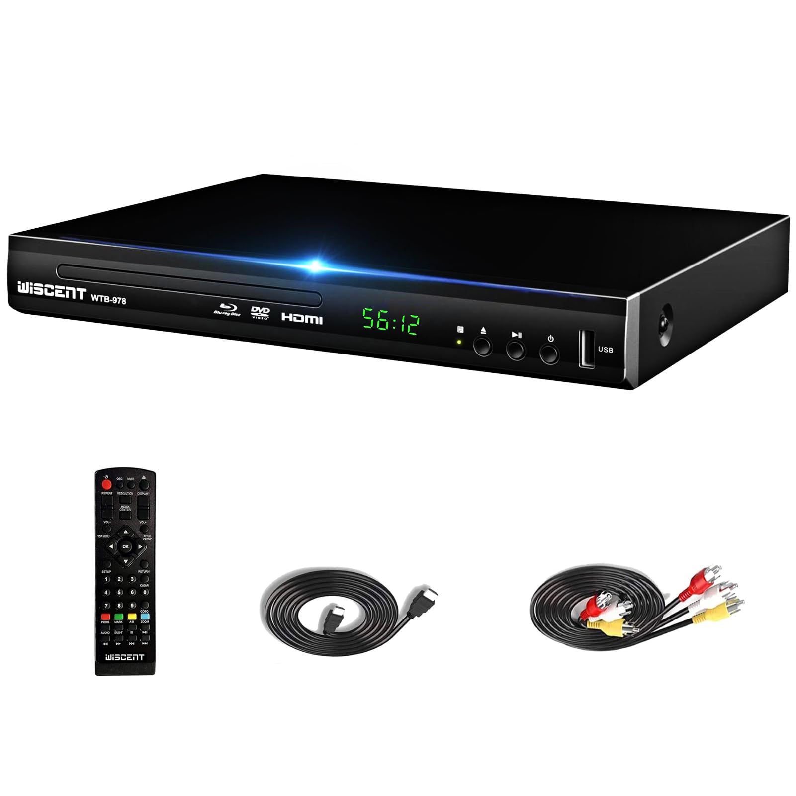 Amazon.com: Blu Ray DVD Player, WISCENT Full HD 1080p Home Theater