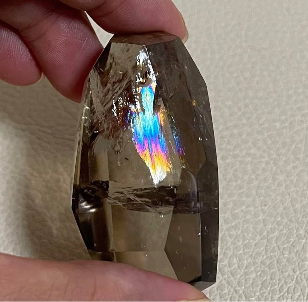 Amazon.co.jp: アイリス水晶 虹入 スモーキークォーツ レインボー