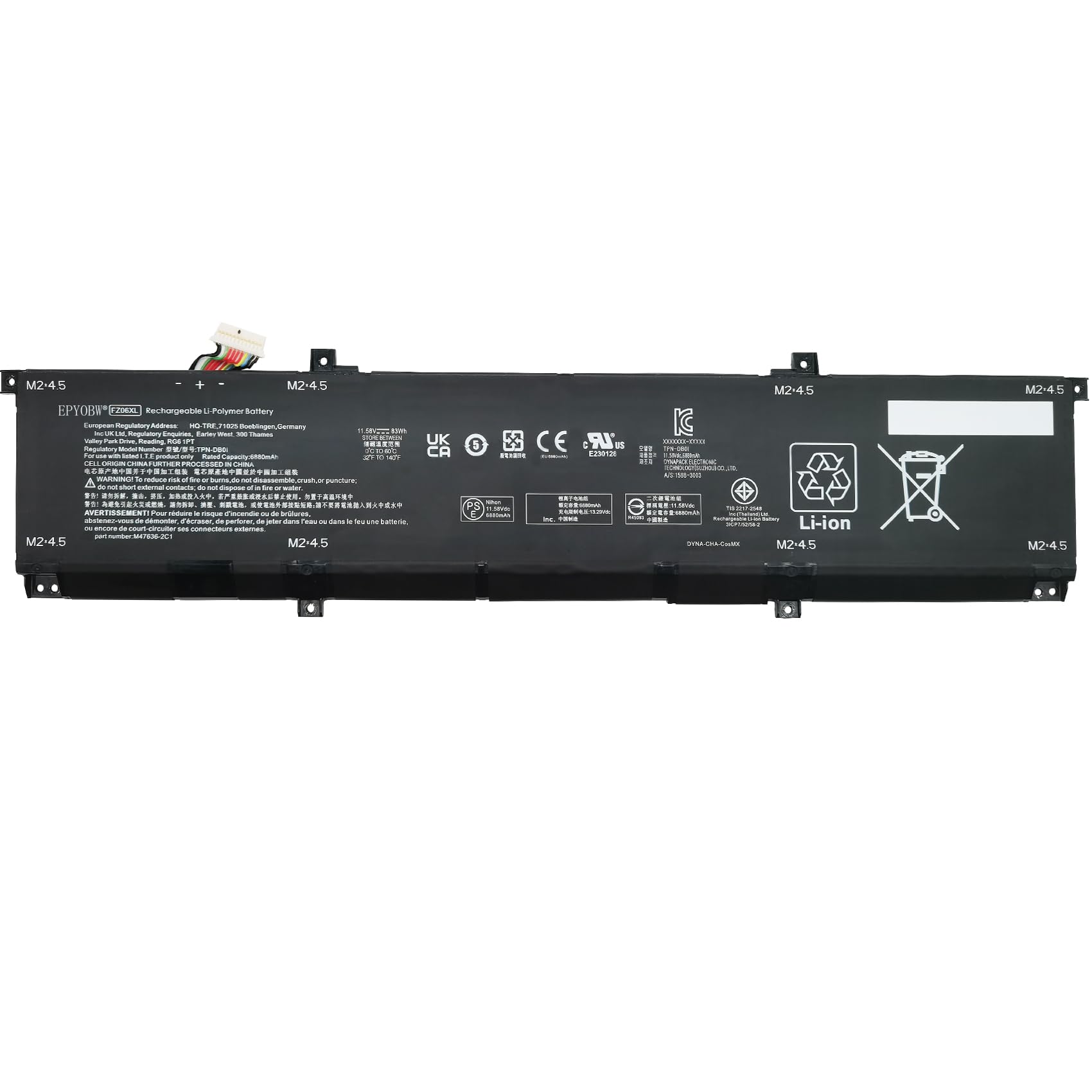 Amazon.com: EPYOBW FZ06XL Laptop Battery 83Wh 6880mAh Compatible