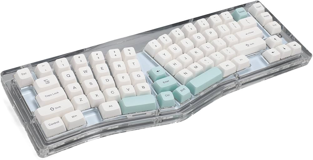 Amazon | ワイヤレス人間工学キーボード、分割メカニカルキーボード 72