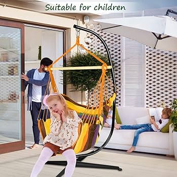 Amazon.co.jp: ハンモックチェアスタンド、ハンギングハンモックチェア