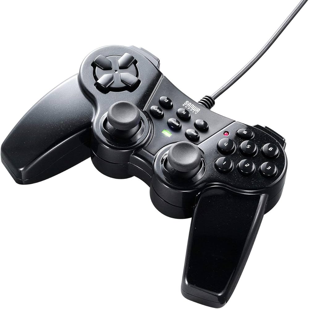 Amazon.co.jp: サンワダイレクト ゲームパッド 16ボタン 全ボタン連射