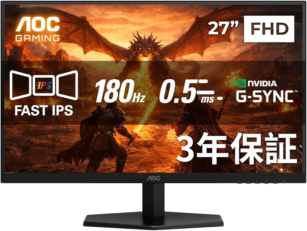 Amazon.co.jp: 【Amazon.co.jp 限定】AOC ゲーミングモニター 27G42E