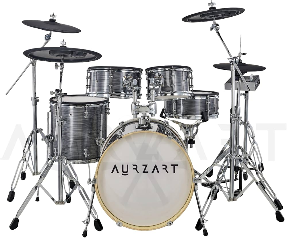 AURZART Electronic Drum Set-AZ-ED2000 with 9 Piece All Mesh Head