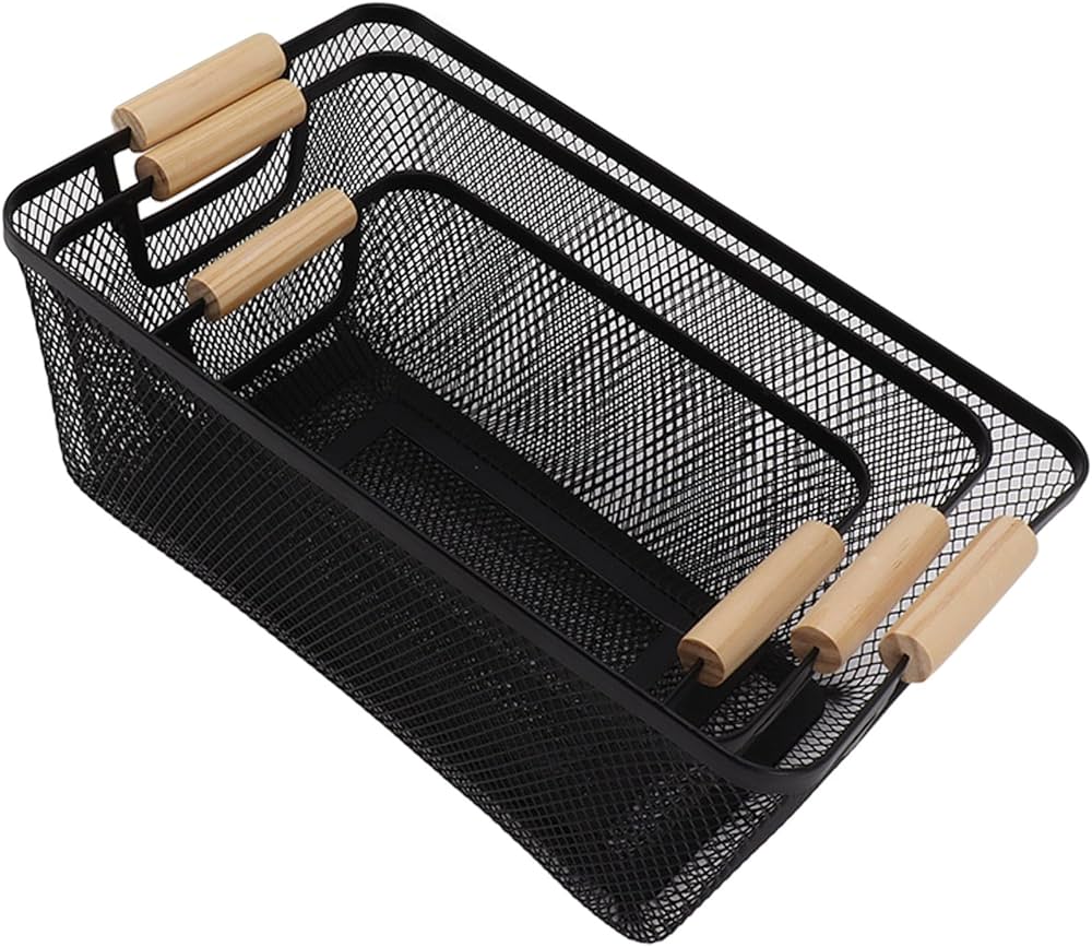 Amazon.co.jp: メタルワイヤー収納バスケット アイアンアート収納