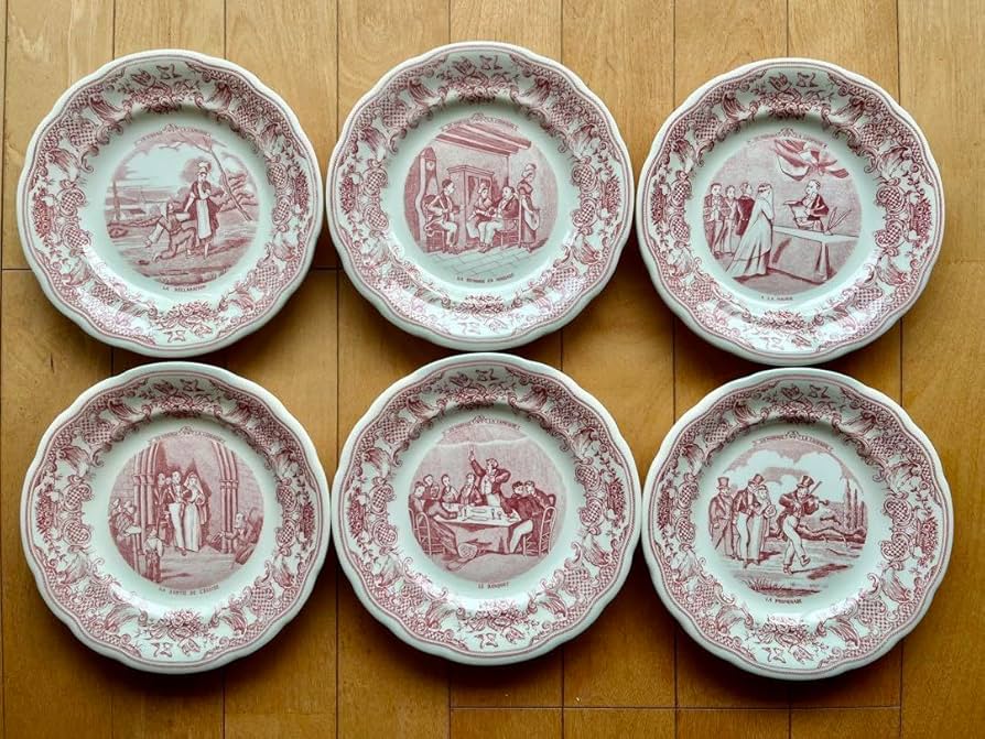 Amazon.co.jp: ジアンGien マリアージュ 6枚組 20cmケーキプレート 6枚