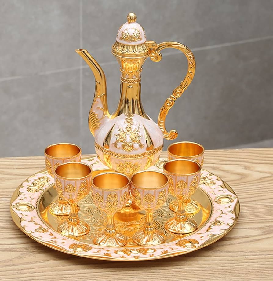 Amazon｜トルコティーセットティーポットカップトレイヴィンテージ