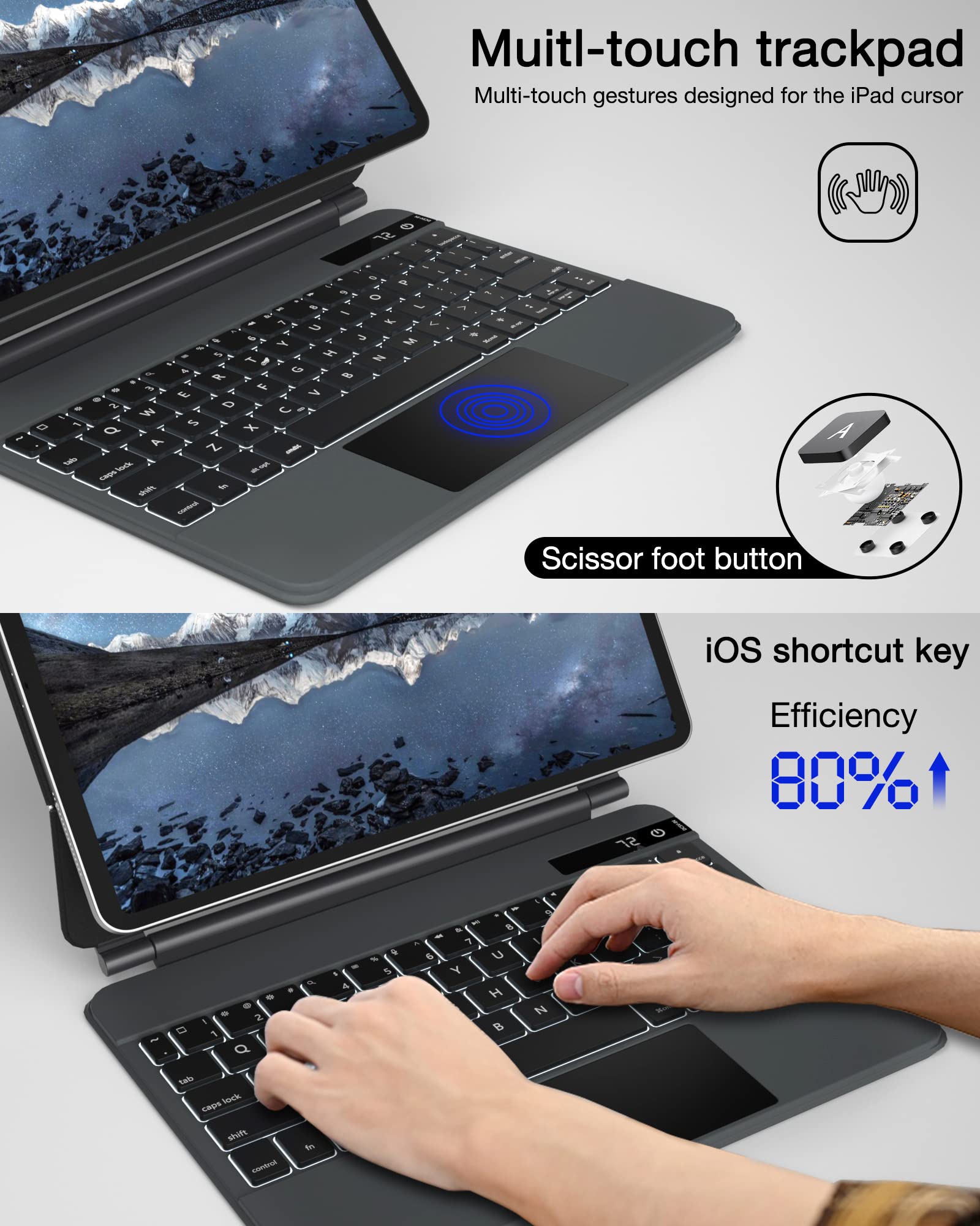 Amazon.com: doqo iPad Pro 11 Magic-Style Keyboard Case (11