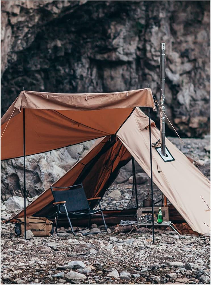 Amazon.co.jp: KingCamp ワンポールテント TCテント 冬用 3M