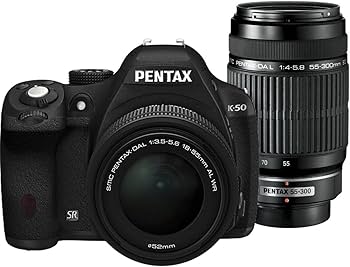 Amazon.com : Pentax K-50 DSLR Camera with 18-55mm WR and 55-300mm