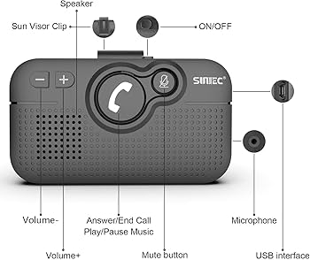 Amazon.com: SUNITEC Handsfree Bluetooth Car Kit for Cell Phone