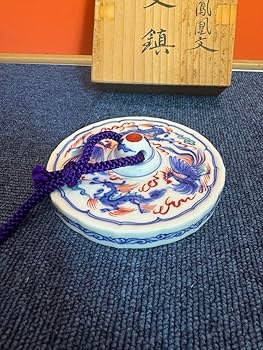 Amazon.co.jp: 1879 十四代 辻常陸製 染錦龍鳳凰文 文鎮 : 文房具