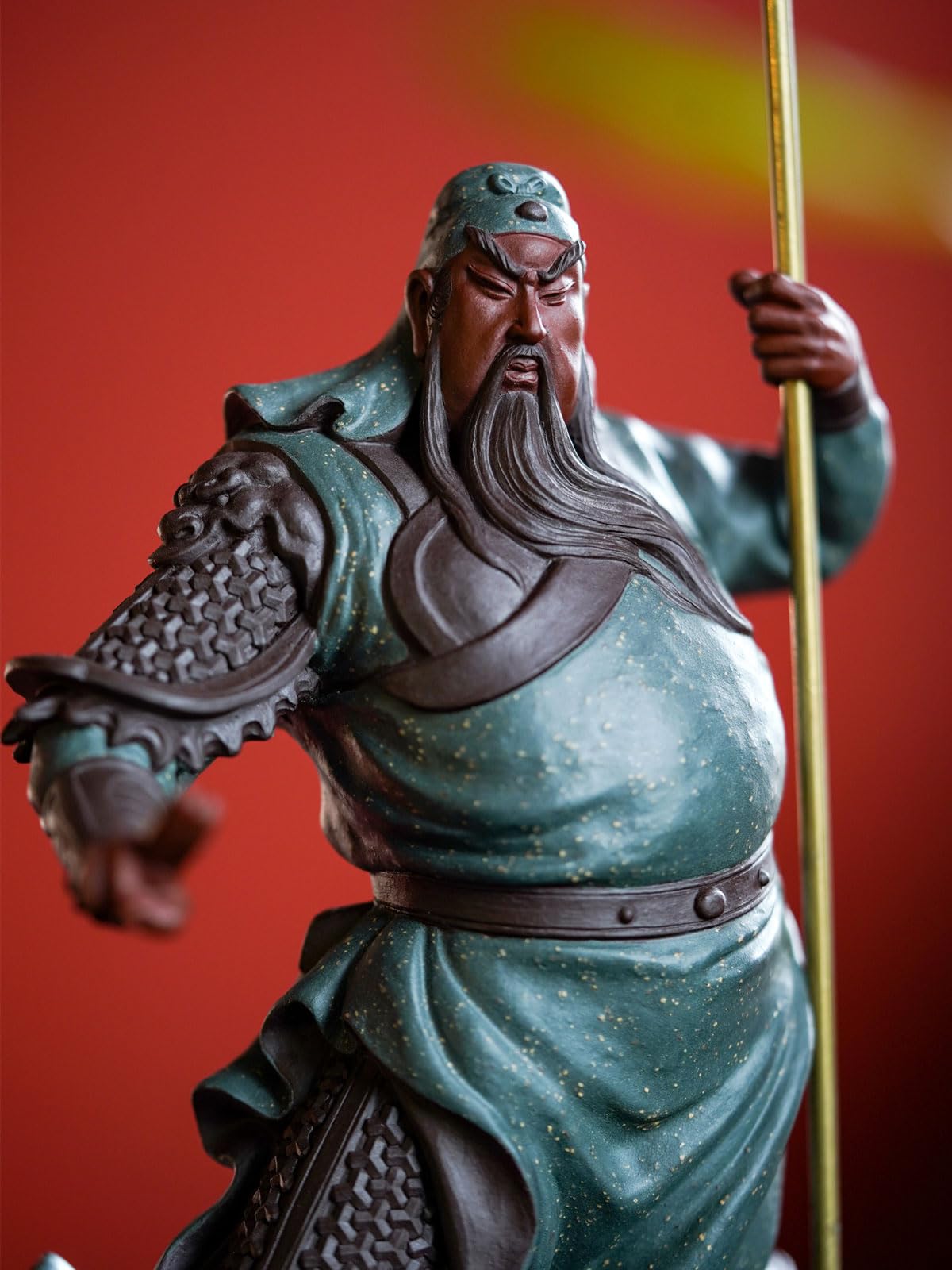 Amazon.co.jp: 匠の逸品(三国志) 関羽 置物【関羽像（関公像）】武財神