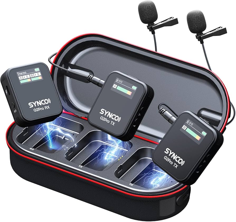 Amazon.co.jp: ワイヤレスマイク, SYNCO G2A2PRO 充電ケース持ち